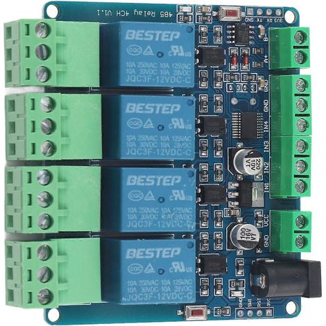 4-Kanal-Relaismodul 12V Hochpräzisions-Schalteingang für RS485/TTL-Kommunikation (1/4)