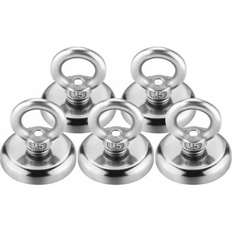 Aimant Neodyme - 32mm - 35kg force de traction - 5 pièces - Aimant rond puissant (1/4)