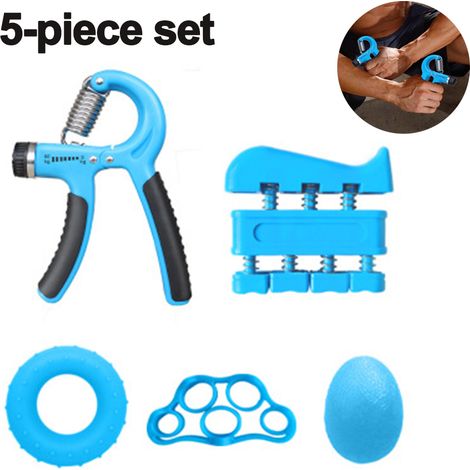 Kit Entraineur De Prehension - 5 Pièces - Résistance Réglable 5 À 60 Kg - Pour Renforcement Main Poignet Doigts - Rééducation Et Sport (1/5)