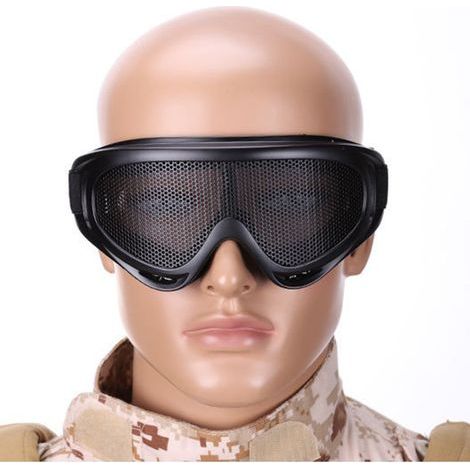 X400 Motorradschutzbrille mit beschlagfreiem Metallvisier und Augenschutz-Kopfband (1/5)