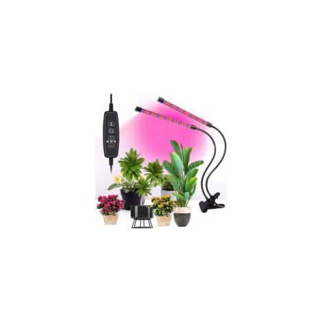 Vollspektrum-LED-Pflanzenlampe für Pflanzenwachstum und Blüte, verstellbar mit Klemme - Crezuo