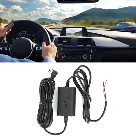 Kit de câblage pour caméra embarquée 12V/24V vers 5V 2,5A, mini-USB coudé à gauche, pour la surveillance de stationnement (1/5)