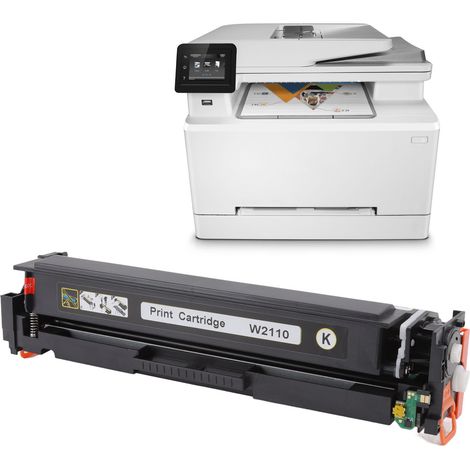 Cartouche de toner avec puce de poudre, en ABS, facile à recharger, compatible avec HP M283fdw, 1500 pages, pour W2110A, noir, 35 g (1/5)