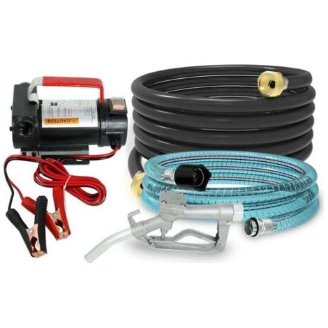 Ej.Life Pompe à Carburant 12V 155W - Diesel/Gasoil/Huile/Fioul - Amorçage Automatique - Pour Réservoir, Citerne, Garage - Débit Rapide & Sécurisé