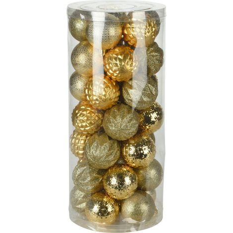 Set de 35 boules de Noël doré - 6cm (1/3)
