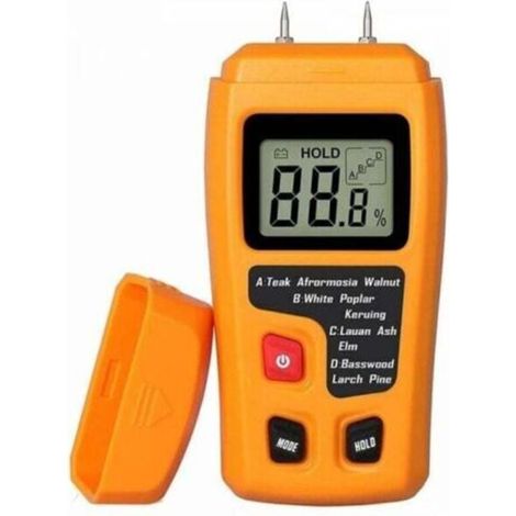 Testeur d'humidité du bois portable testeur d'humidité LCD pour détecteur d'humidité du bois pour la mesure de l'humidité du papier de bois de chauffage (1/5)
