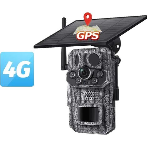 Cámara para observación de fauna silvestre, conectividad 4G, visión nocturna con energía solar, cámara 4G sin tarjeta SIM. (1/2)