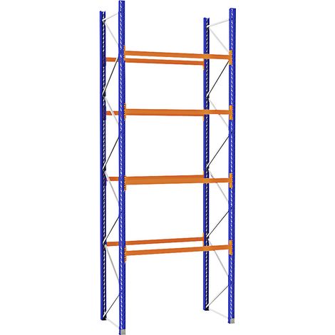 eurokraft pro, Rayonnage à palettes en acier, bleu/orange, h x