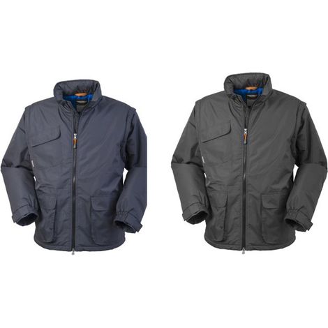 Lancelot giubbotto Dover da lavoro blu Tg. 3XL con cappuccio tasche poliestere giacca giubbino Blu XXXL (1/5)