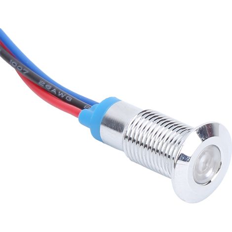 Vier Sets zusammen verkauft, 3-6V, 8mm wasserdicht, Metall, zweifarbige LED-Anzeige (rot und blau). (1/5)