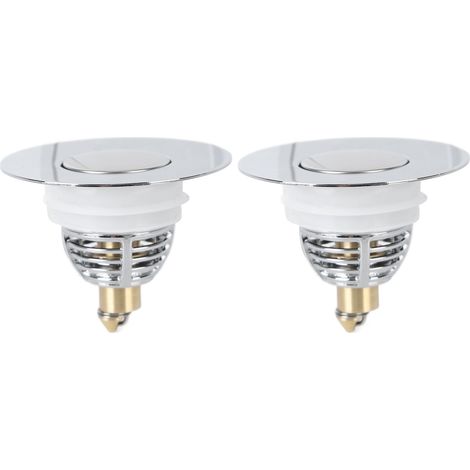 Lot de 2 bouchons de lavabo escamotables pour salle de bain (1/5)