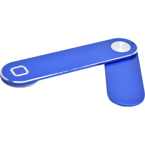 Support TV télécommande, support réglable pour écran d'ordinateur portable et téléphone, pince double moniteur portable, support aluminium bleu pour smartphone (1/5)