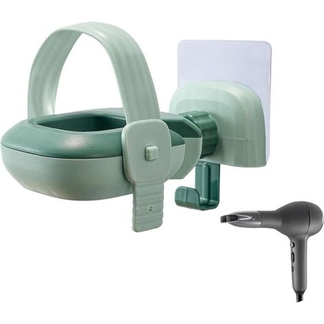 Tischhaartrocknerhalter (1 Stück), selbstklebender Haartrocknerhalter, Wandhaartrocknerhalter fürs Badezimmer (1/4)