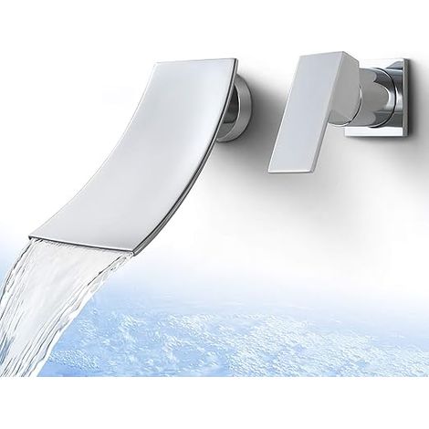 Wall Mounted Bathroom Faucet Bathroom Sink Faucet Single Handle Lavender Faucet, Polished Chrome (1/5)