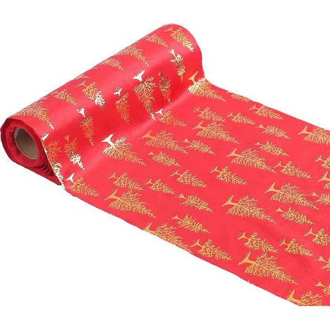 Sets de table de Noël, sets de table, sets de bureau, décorations de table, nappe en peluche rouge (1/5)