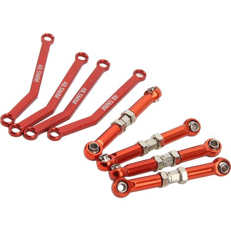 8-teiliger Frontanlenker-Satz mit hoher Bodenfreiheit, verschleißfester Kettenaufhängungs-Satz aus Aluminiumlegierung im Maßstab 1:24, geeignet für das rote FMS-Modell. (1/4)