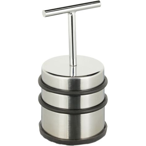 Tope de puerta con asa antideslizante protección de superficies 14 x 7 cm de acero inoxidable plateado 130008964 (1/5)