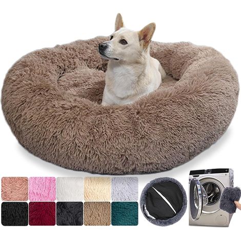 Panier Rond Chien Dehoussable 120 cm Marron