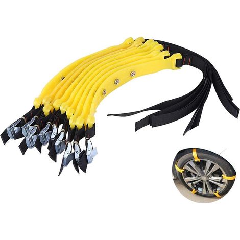 10 pcs Chaines à Neige - Chaînes à neige Ceinture de pneu universelle Chaînes à pneus antidérapantes Accessoires de sécurité pour pneus de voiture pour camion de voiture SUV (1/5)