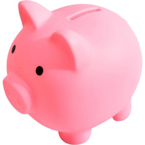 Robustes und langlebiges Sparschwein aus Vinyl mit Cartoon-Motiv (Schwein) – ideales Geschenk für Jungen und Mädchen (1/5)