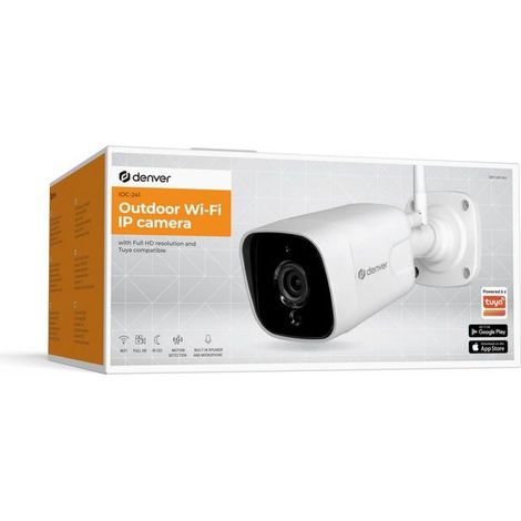 Denver 118101110120 Telecamera IP Wi-Fi 1920 x 1080 p con visione notturne IR fino a 10 m colore Bianco