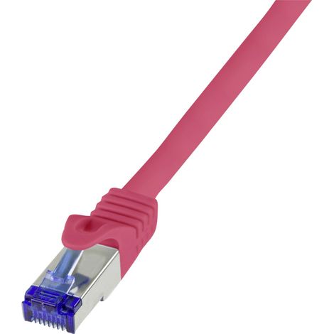 LogiLink C6A064S RJ45 Patchkabel CAT 6a S/FTP 3.00 m Rot  1 St.