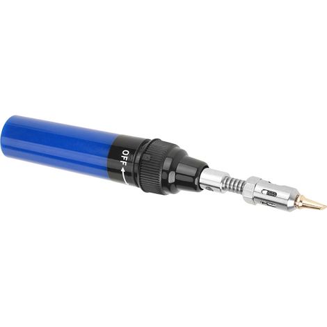 Torche à souder au butane fonctionnant sur batterie, pistolet à souder, stylo de soudage, outil 1300℃ (bleu) (1/5)
