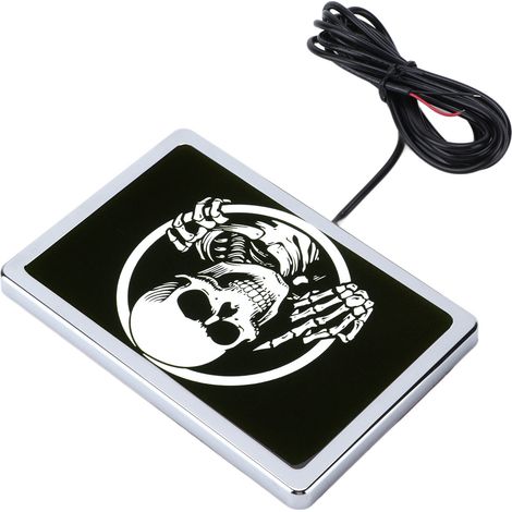 12V LED-Scheinwerfer, 10x15cm, Skelett-Design, Universalzubehör für Motorrad, UTV, Quad, Chromrahmen, 2er-Set (1/5)