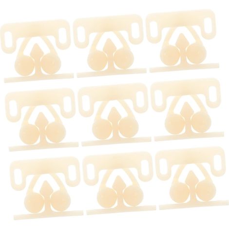 10 Pièces loquet de porte matériel de verrouillage armoire attraper loquets de tension à bille de porte loqueteau à rouleaux loqueteau de meuble Plastique Beige (1/5)