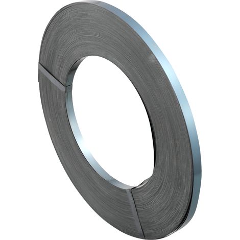 Mophorn 1640' Stahl-Umreifungsrolle, 3/4" Breite x 0,02" Dicke, 1700 lbs Bruchfestigkeit, Hochleistungs-Umreifungsband, schwarze Metallspule für Palettenverpackung
