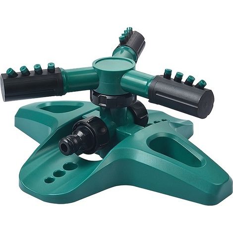 Arroseur rotatif 360° carré vert, lot de 2, raccordable pour pelouse et jardin (1/5)