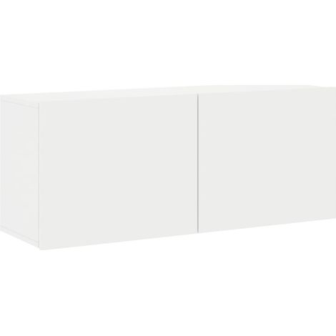Mueble TV multimedia estantería para televisión buffet para televisión comedor salón dormitorio suspendido 100 x 30 x 41 cm blanco 020027737