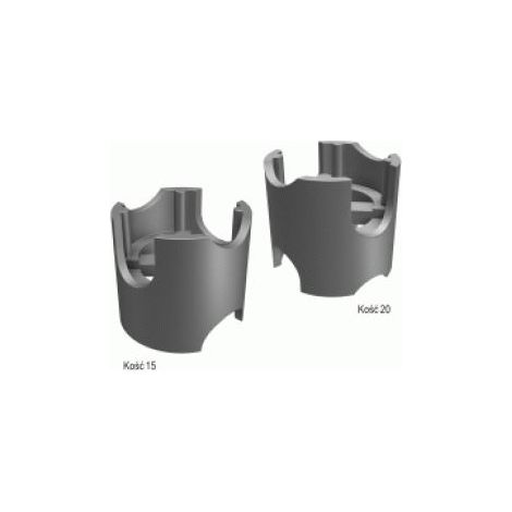 CUBO IN PLASTICA CON PUNTE A DISCO, CANNA 20/25/30/35