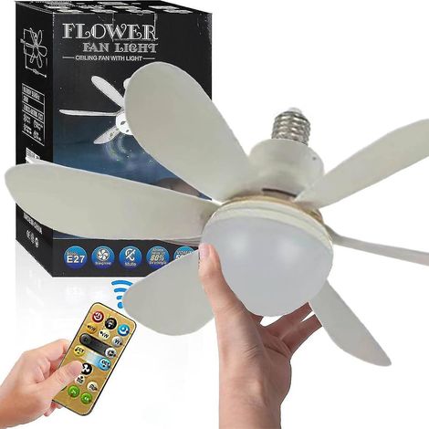 Ventilateur de plafond à 3 vitesses et lumière LED, ventilateur de plafond de 6,25 mètres avec lumière LED. (1/4)