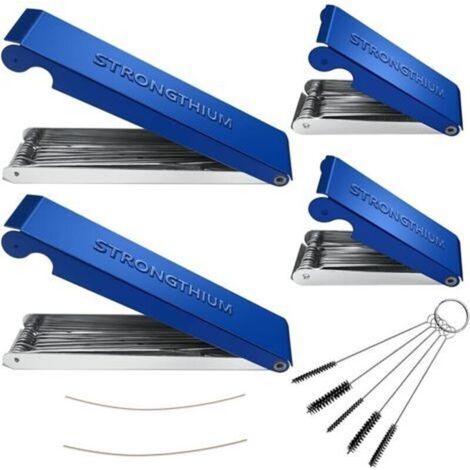 Cutting Torch Tip Cleaning Kit & Carburetor Set Needles Welding Nozzles, Burners, Watering 4 Aluminum Housings, Nylon Brushes, Steel Wires & Copper Needles (1/5)