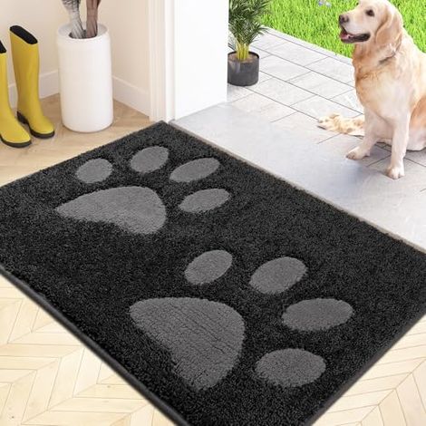 Fußmatte für den Innenbereich, 60 x 90 cm, rutschfest und maschinenwaschbar, weiche, saugfähige Fußmatte für Hunde, Eingang, Tür, Flur (1/5)