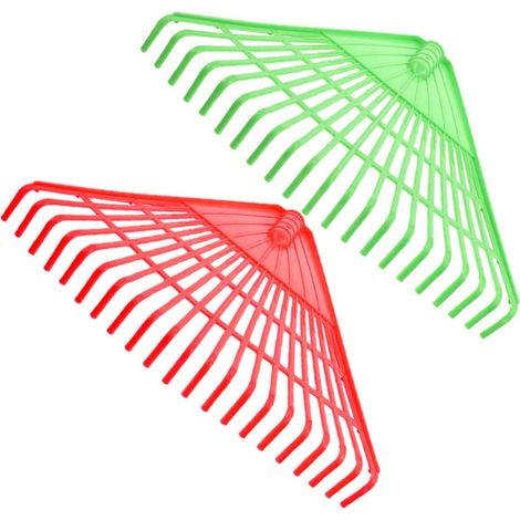 2pièces Râteau Jardin Plastique Lot pour Ramassage Nettoyage De Pelouse Et Désherbage Outil De Jardinage Pratique (1/5)