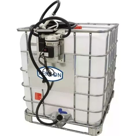 Renson – Cuve IBC ADBLUE 1000 litres – Station de relevage 230V – Débit 35 l/min – Cadre galvanisé sur palette – Matériau PEHD translucide (1/2)