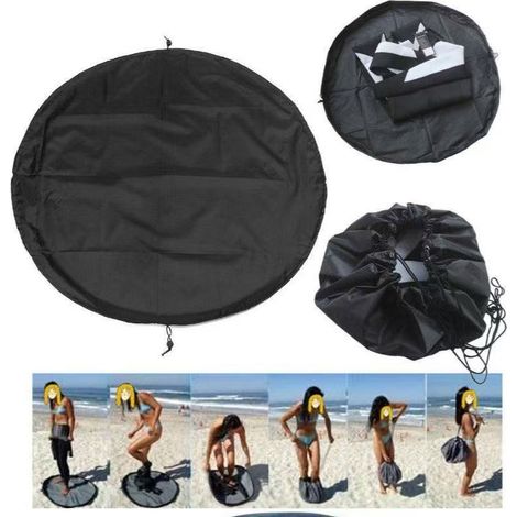 Vestiaire de plage extérieur, sac de rangement portable pour maillot de bain, pour le camping de surf en plein air, 130 cm (1/5)