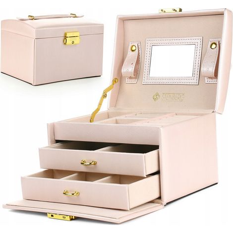 Boîte à bijoux rose poudré ECARLA