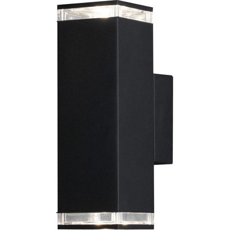 Konstsmide Pollux Applique Murale Extérieure Moderne Up Down Noir 2x GU10, IP44 (1/3)