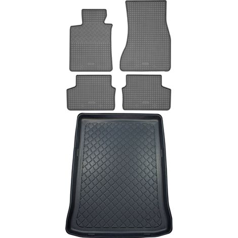 BMW Serie 5 G30 Sedán (4 puertas) desde febrero de 2017. Juego de alfombrillas de goma para coche y alfombrilla para maletero.