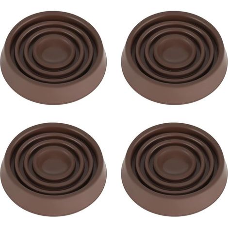 Roulettes pour meubles, diamètre 3 pouces, 4 coupelles en caoutchouc, patins antidérapants adaptés aux lits, canapés, tables, chaises, etc.