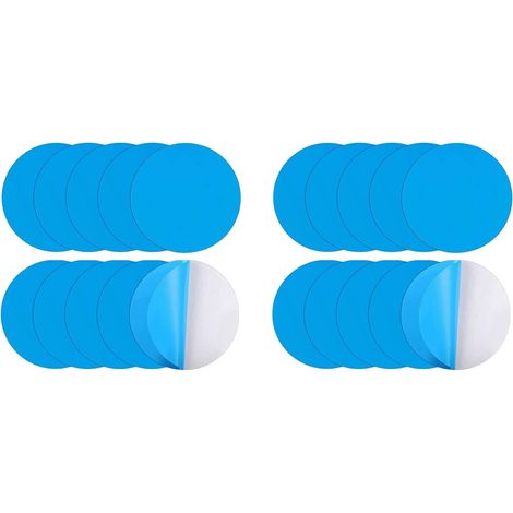 Lot de 20 patchs de réparation autocollants en PVC pour piscine sous-marineban en silicone auto-fusionnant, 3m x 25mm, ruban isolant et d'étanchéité (Eau, Air), noir, 1 rouleau (1/4)
