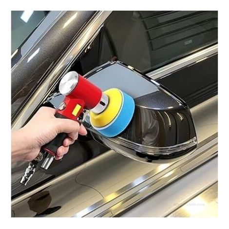 Mini ponceuse orbitale pneumatique – Ponceuse excentrique 25/50/80 mm – 33 tampons de polissage – Moteur à air comprimé 16000rpm (1/5)