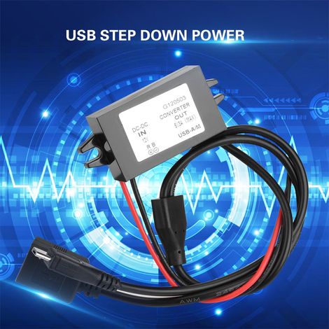 12V auf 5V 3A DC-DC Abwärtswandler-Netzteilmodul mit USB-A/M (1/5)
