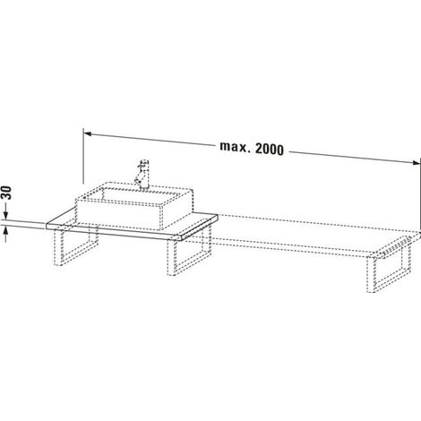 Duravit LC106C05555 LC Cons 8002000x550x30 Oeuf Marbré (1/2)