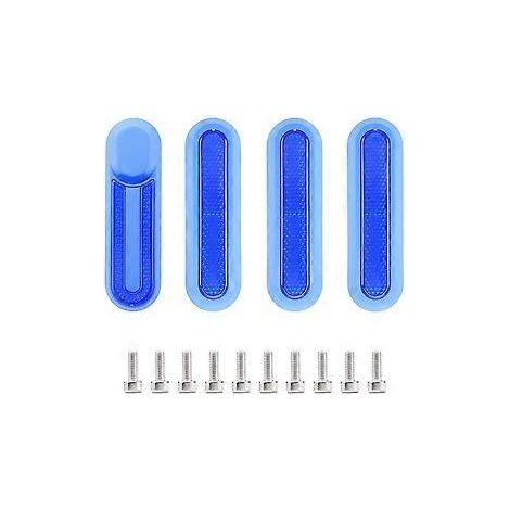 Radkappen-Schutzhüllen mit reflektierenden Aufklebern für M365/Pro/Pro 2/1S/3 Elektroroller, blau