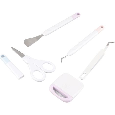 Kit d'outils de désherbage en vinyle, 6 pièces, grattoir, pelle, ciseaux, pincettes, spatule pour bricolage, artisanat, maison, salle de classe (1/5)