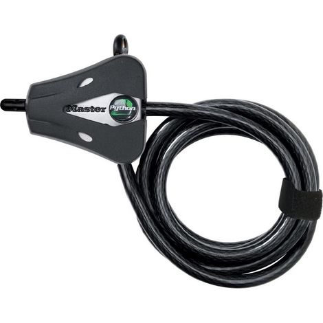 Master Lock – Câble de verrouillage Python 1.8m en acier tressé – Antivol avec mécanisme breveté – Résistant à la rouille – Pour sécuriser mobilier et équipements